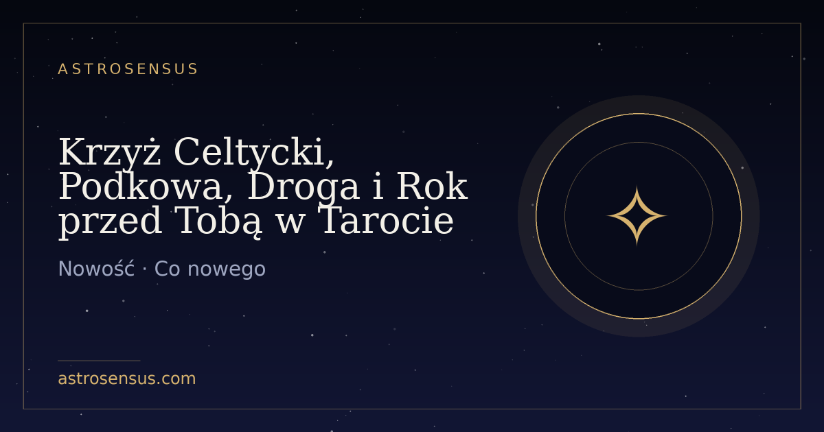 Okładka wpisu: Krzyż Celtycki, Podkowa, Droga i Rok przed Tobą w Tarocie