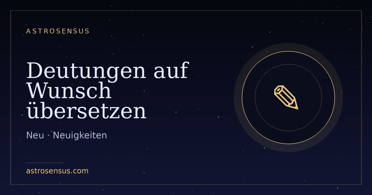 Titelbild des Eintrags: Deutungen auf Wunsch übersetzen
